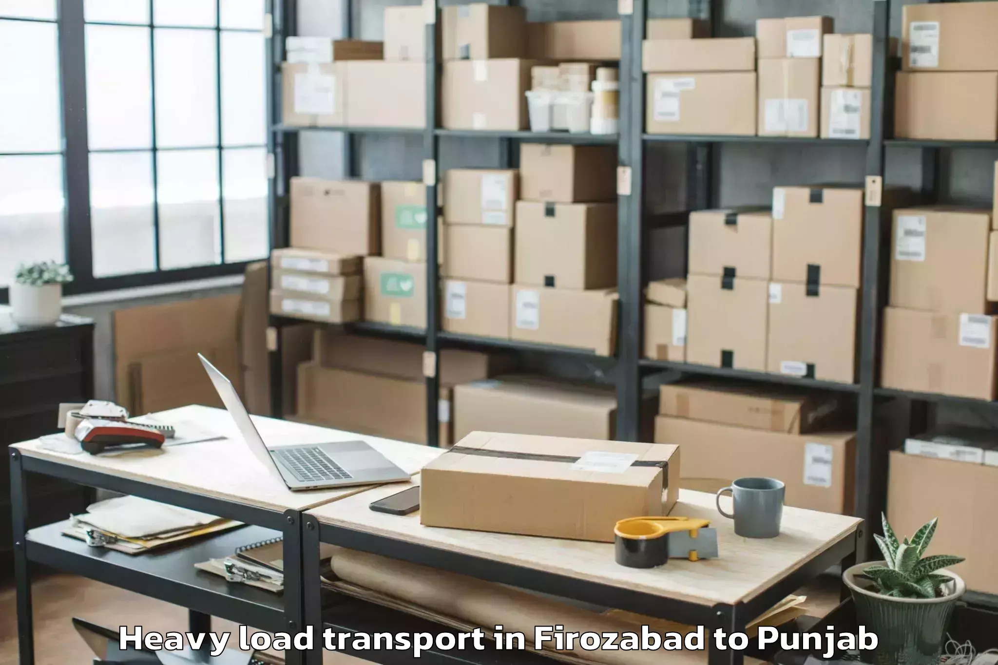 Book Firozabad to Firozpur Heavy Load Transport Online